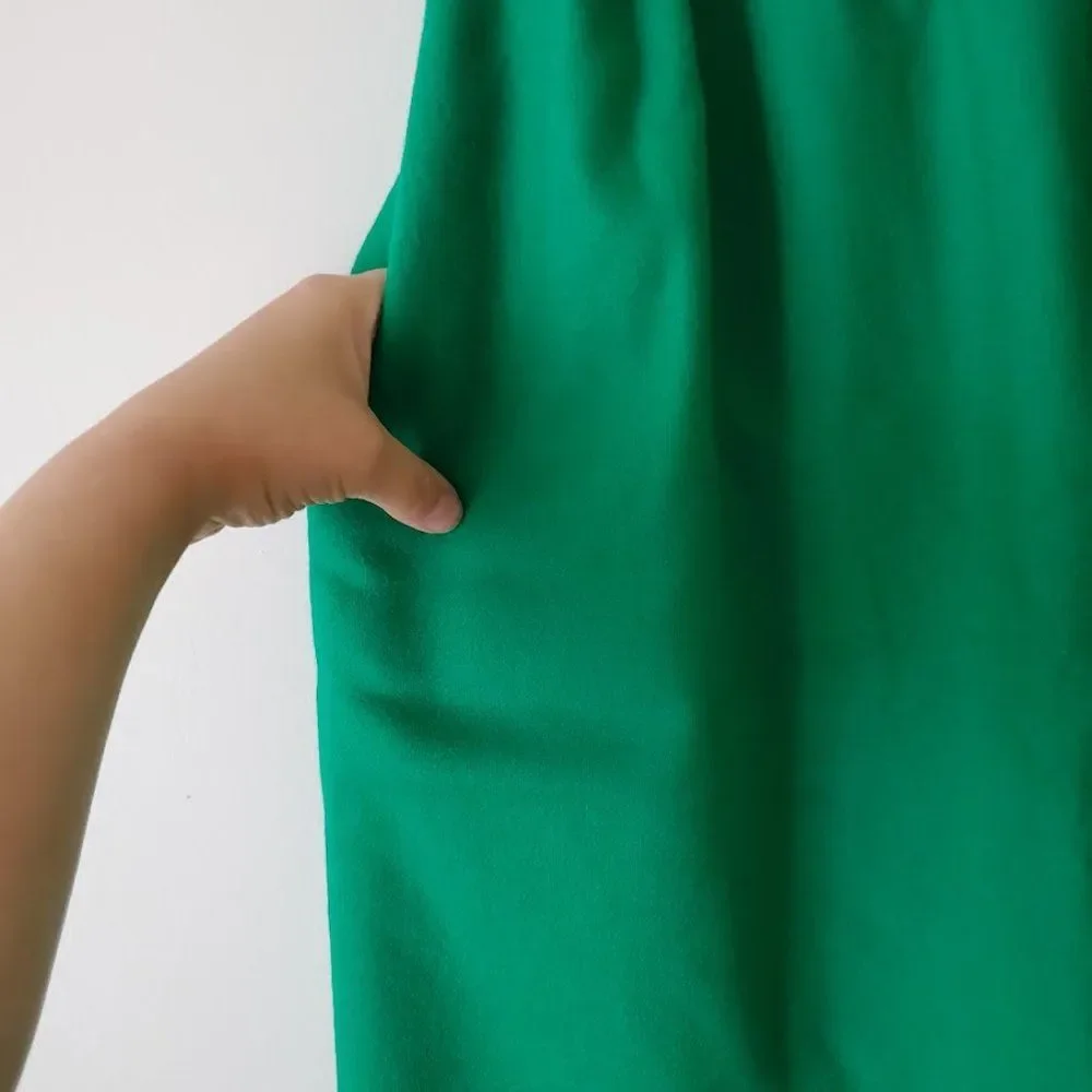 Vintage‎ EMO Pure Wool Deadstock Green Midi Skirt